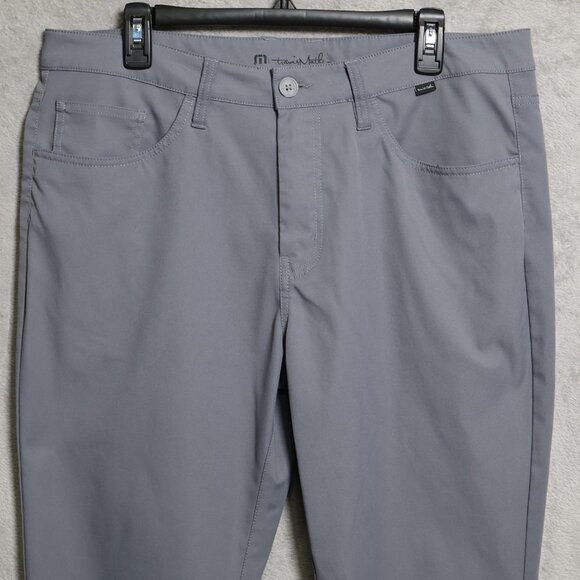 Travis Mathew Level Up Pants Mens 36 Gray Golf Performance 5-Pocket Lightweight - Picture 2 of 14